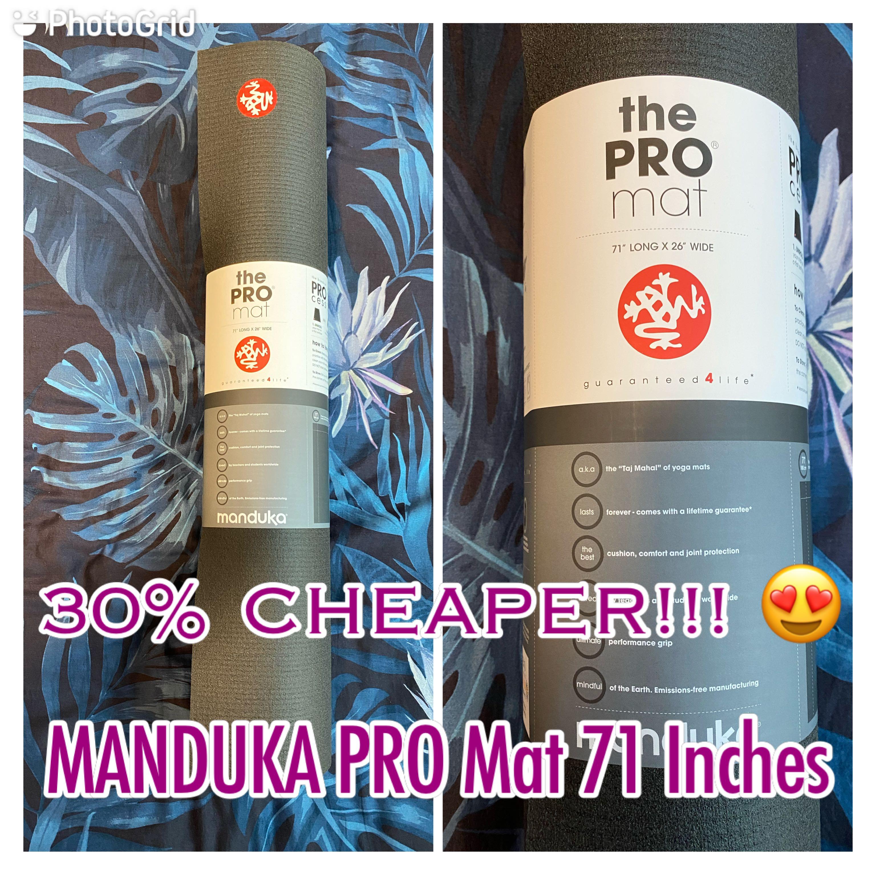 LAST PIECE TO GO! Brand New Manduka PRO (6mm) 71 Inches Black, Sports