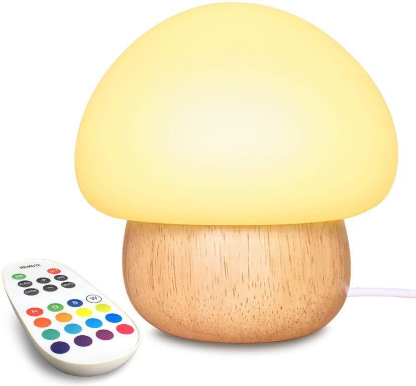 Cartoon Mushrooms LED Lamp Nightlight Mini Lights Flashing Kids Room Night Lamp 
