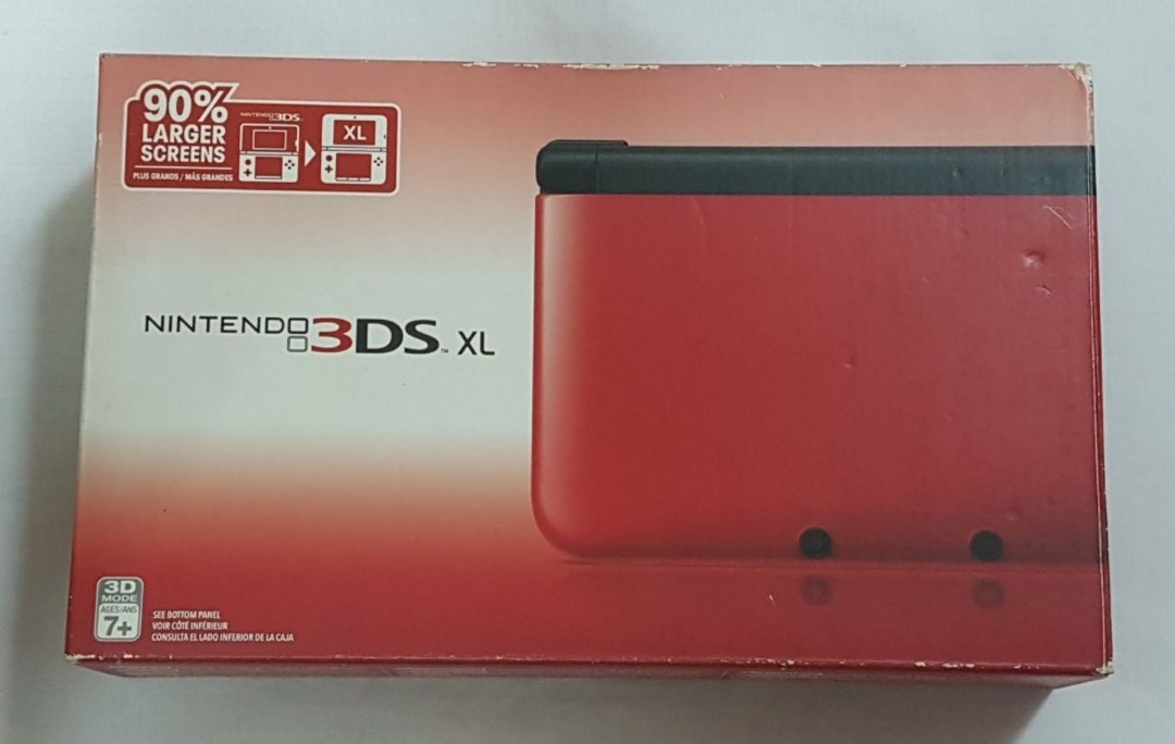 Nintendo 3DS XL Console Red Colour With Box & Manual, Video Gaming
