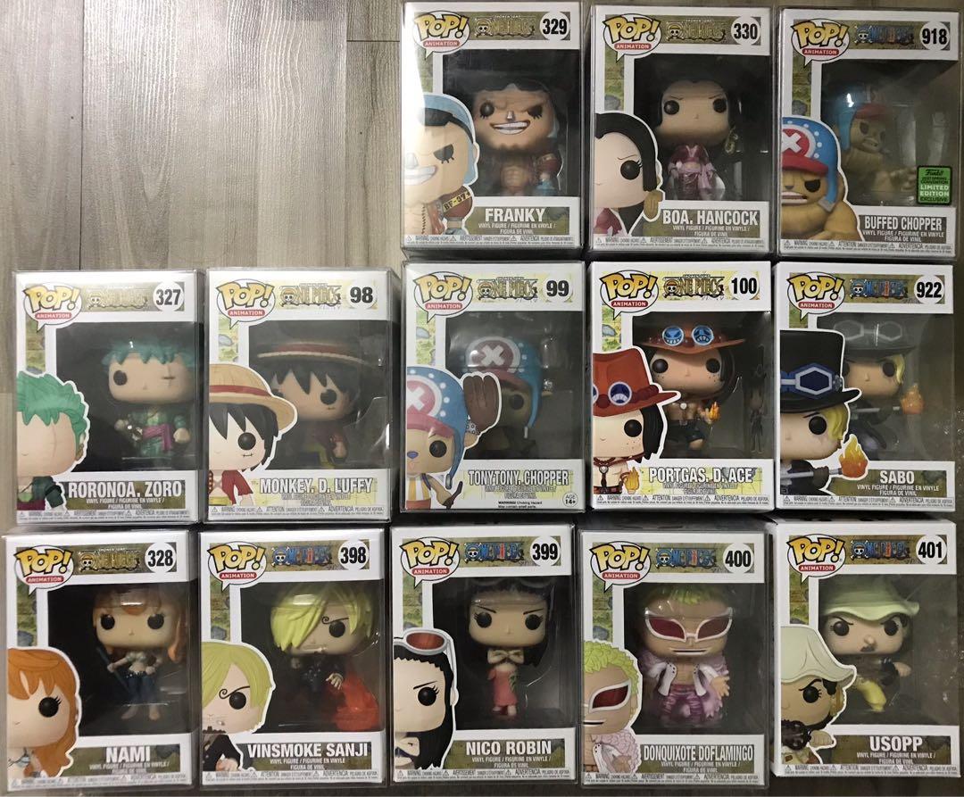 One Piece Clearance Funko Pop Set One Piece Luffy 98 Zoro 327 Sanji 398 Ace 100
