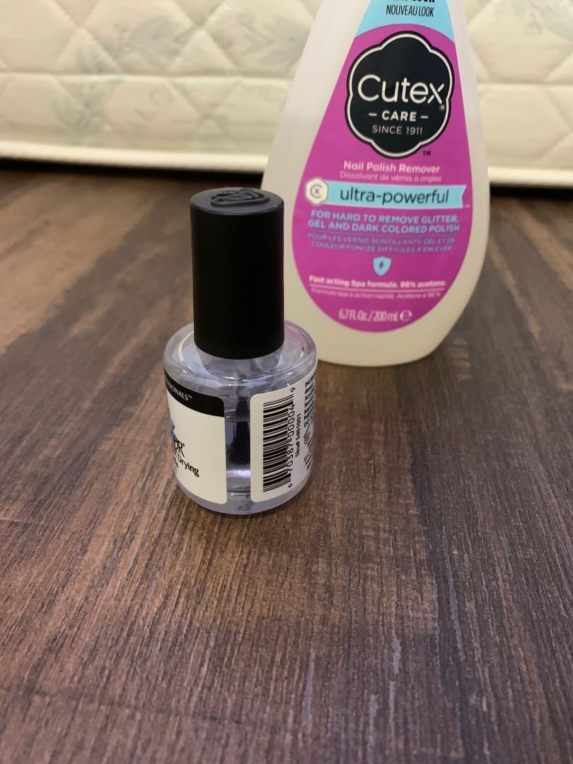 Out The Door Fast Dry top coat Gloss + Cutex ultra powerful Nail Polish