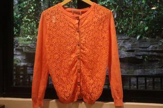 Outer Orange Cardigan & Brokat