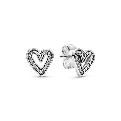 Pandora heart earrings clearance