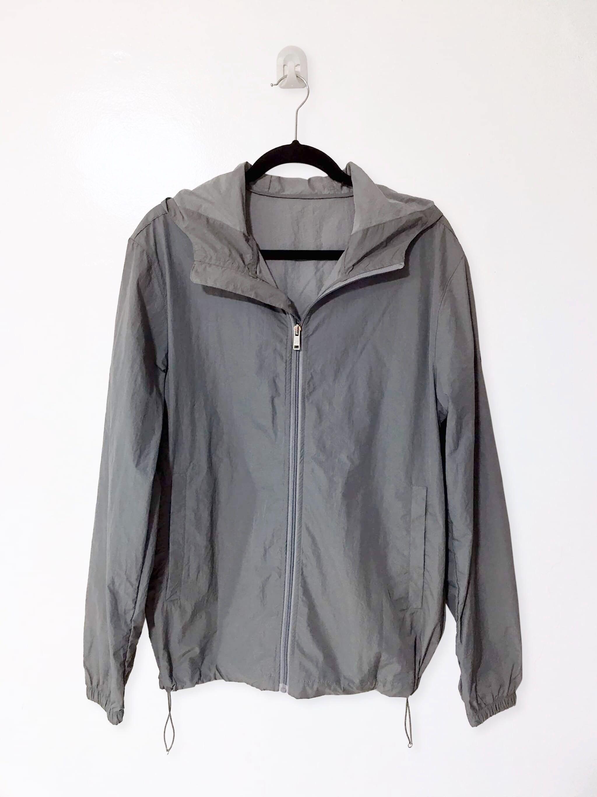prada windbreaker grey