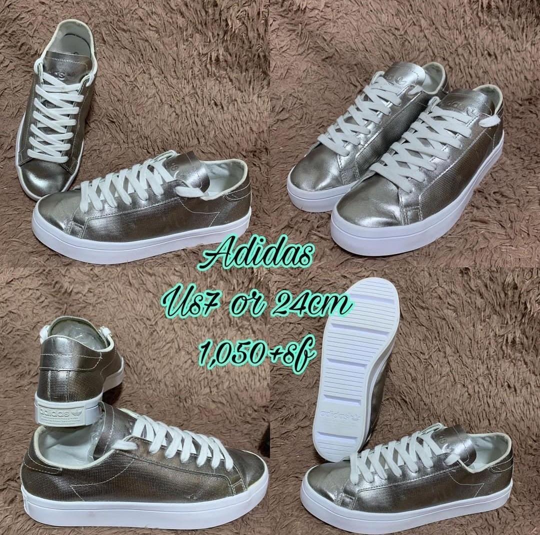 Adidas court vantage silver sales