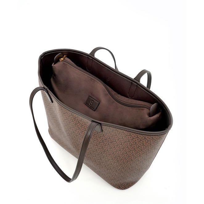 IZZY CANVAS BAG BROWN BUTTONSCARVES 