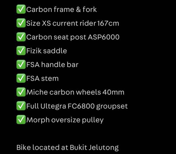 Argon bike best sale size chart