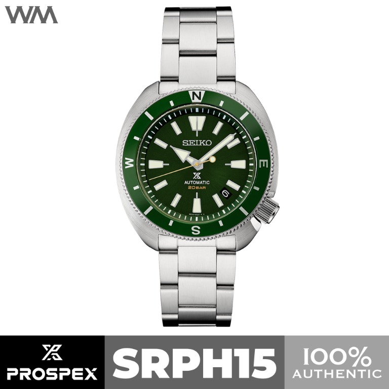 Seiko Prospex Green Land Tortoise Stainless Steel Automatic Watch SRPH15  SRPH15K1, Men's Fashion, Watches & Accessories, Watches on Carousell