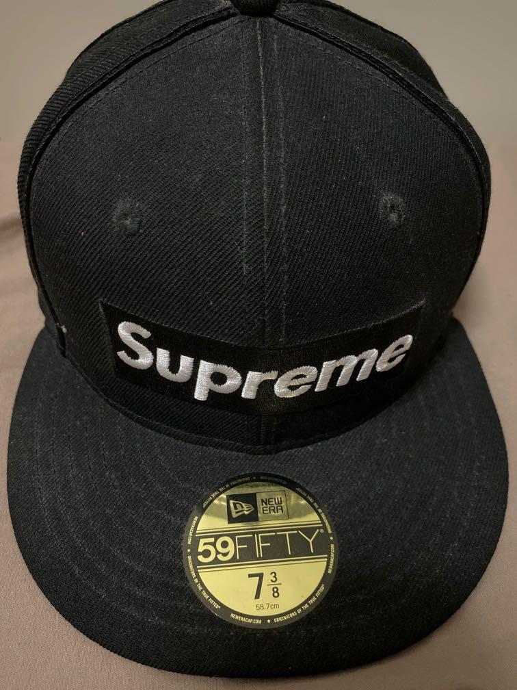 Supreme No Comp Box Logo New Era, 男裝, 手錶及配件, 棒球帽、帽- Carousell