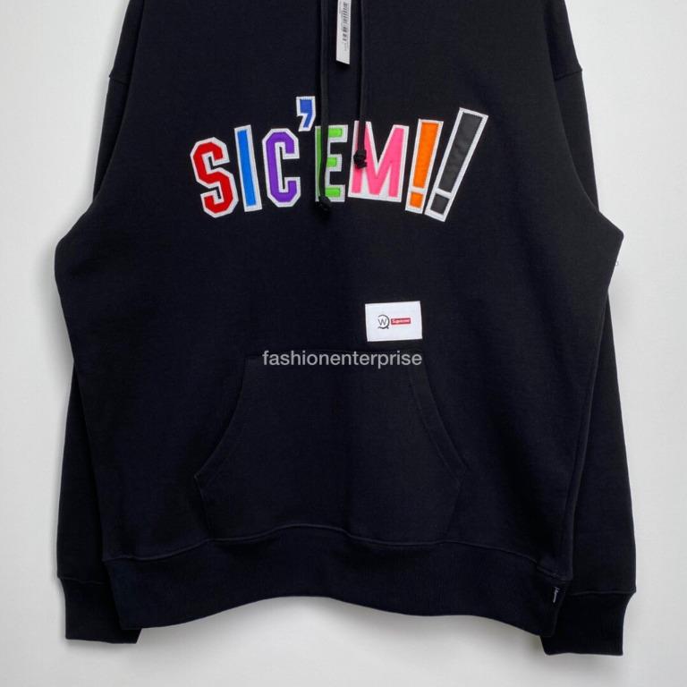 Supreme x WTAPS Sic'em! FW21 Hooded Sweatshirt, Men's Fashion