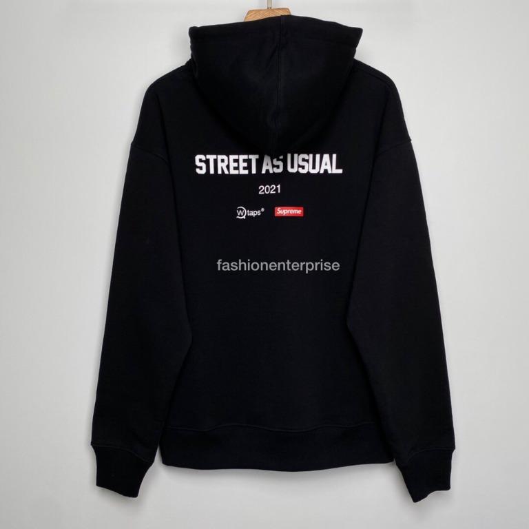 Supreme x WTAPS Sic'em! FW21 Hooded Sweatshirt, Men's Fashion