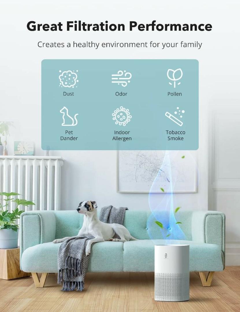 TaoTronics TTAP005 HEPA Air Purifier for Home with Air Quality Sensor