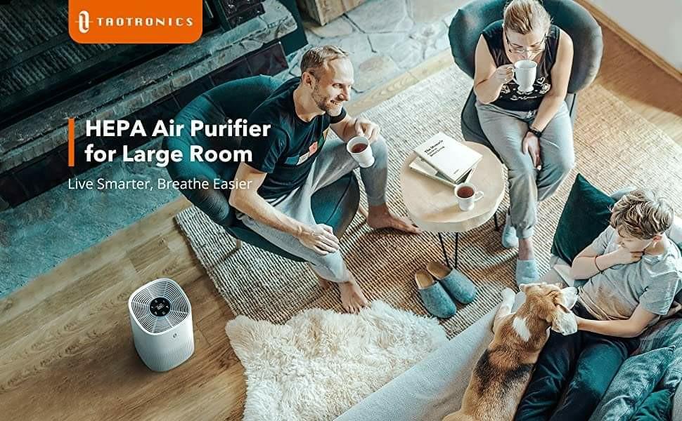TaoTronics TTAP005 HEPA Air Purifier for Home with Air Quality Sensor