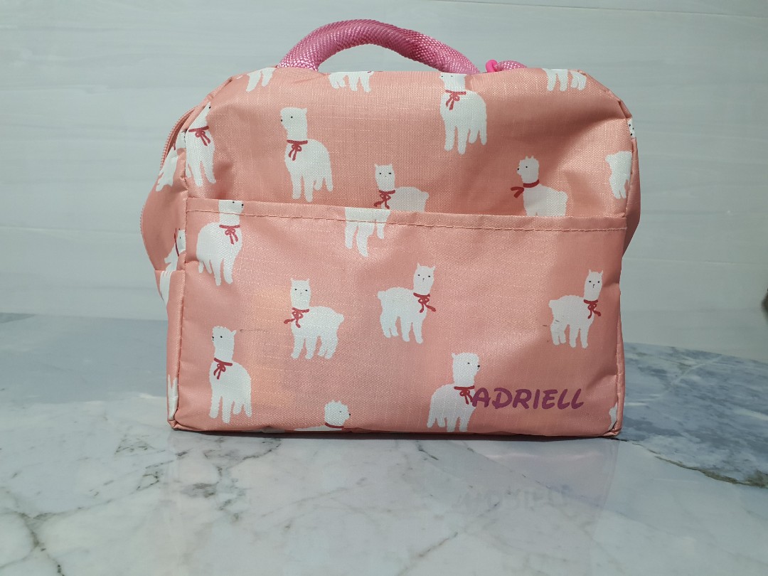 Personalised thermal lunch bag keep food warm/cold zipper with pocket