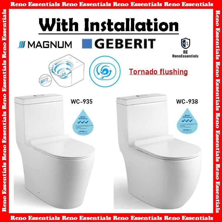 Turbo Tornado Toilet Bowl Magnum Wc 935 Wc 938 With Geberit Furniture Home Living Bathroom Kitchen Fixtures On Carousell