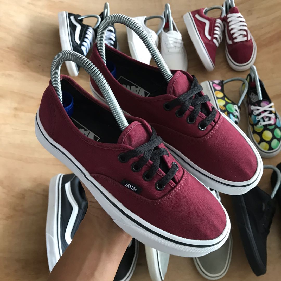 Authentic vans maroon outlet