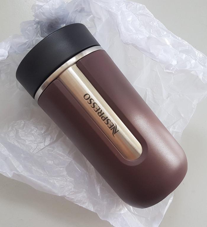 Versatile Nespresso Nomad Travel Mug, Medium 400ml, Luxury Brown Case