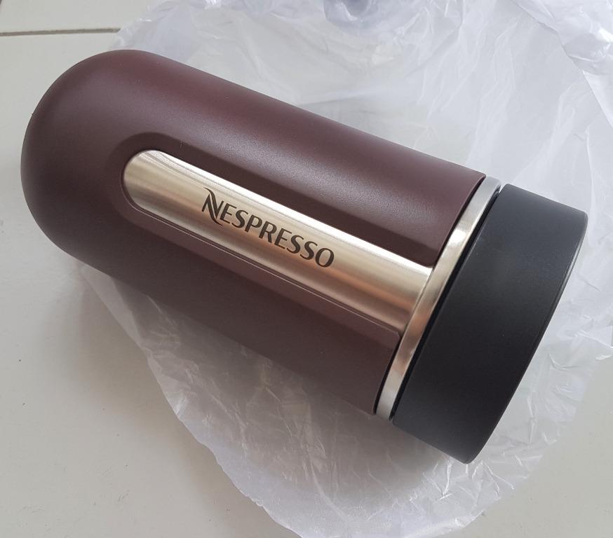 Versatile Nespresso Nomad Travel Mug, Medium 400ml, Luxury Brown Case