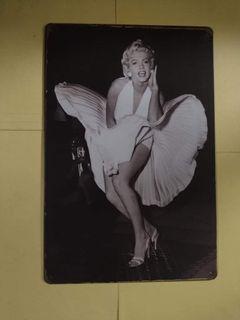 Vintage Marilyn Monroe Tin Plate Wall Decor