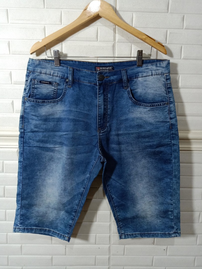 Virsacc Short Jeans (Denim Blue) - 38 W 24 L, Men's Fashion, Bottoms ...
