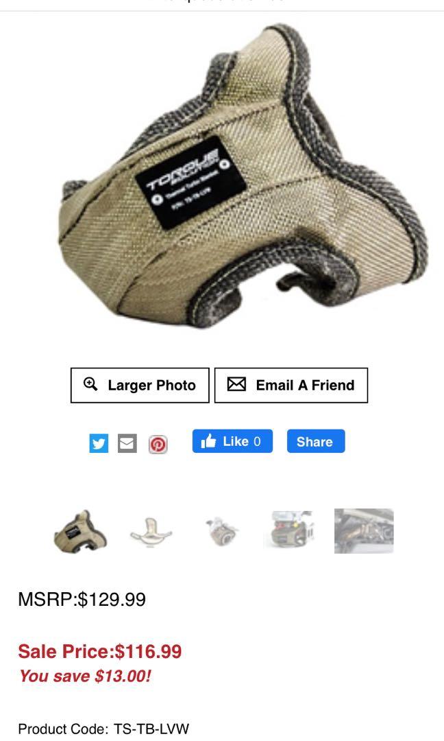 VW mk7 7.5 Torque Solution turbo blanket TSTBLVW, Car Accessories, Accessories on Carousell