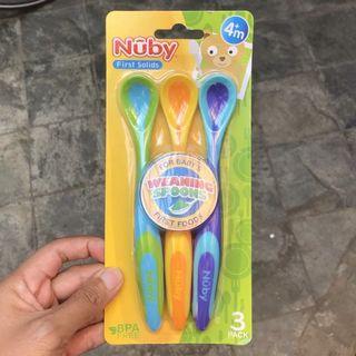Weaning Spoon Nuby First Solids 4m+ Sendok Makan Bayi MPASI