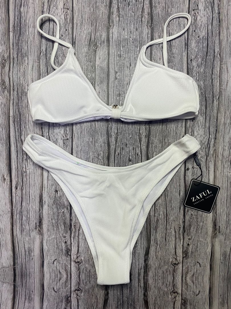 White zaful bikini hotsell