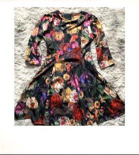 Zara multicolor floral dress