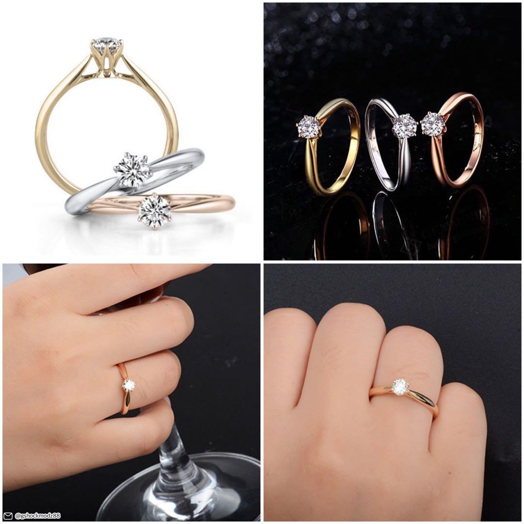 Gold ring with silver best sale diamond
