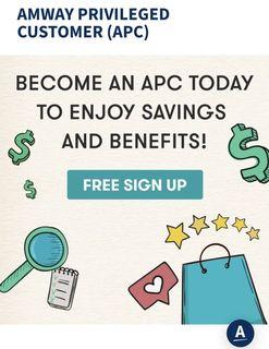 Amway Privilege Customer (APC) Free Sign Up!