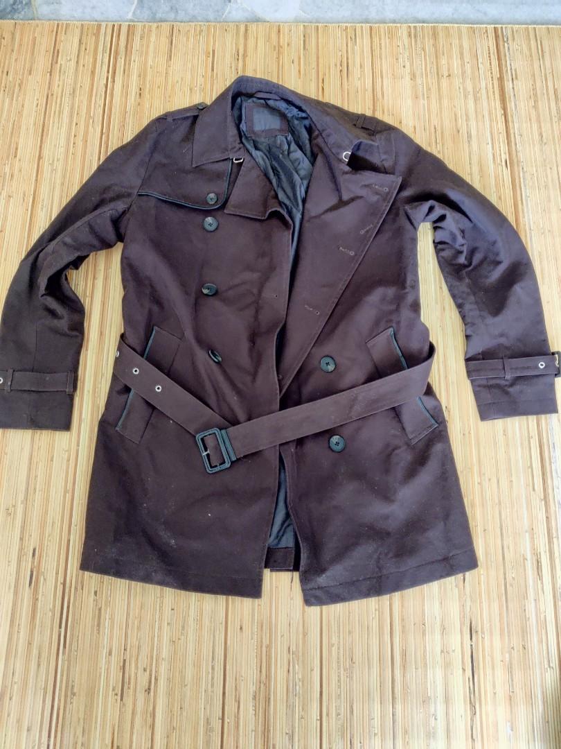 discount 97% Primark Trench coat MEN FASHION Coats Basic Navy Blue XL 