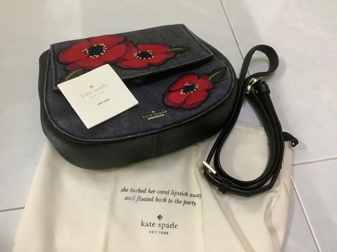 Authentic Kate Spade New York Cameron Street Poppy Floral crossbody