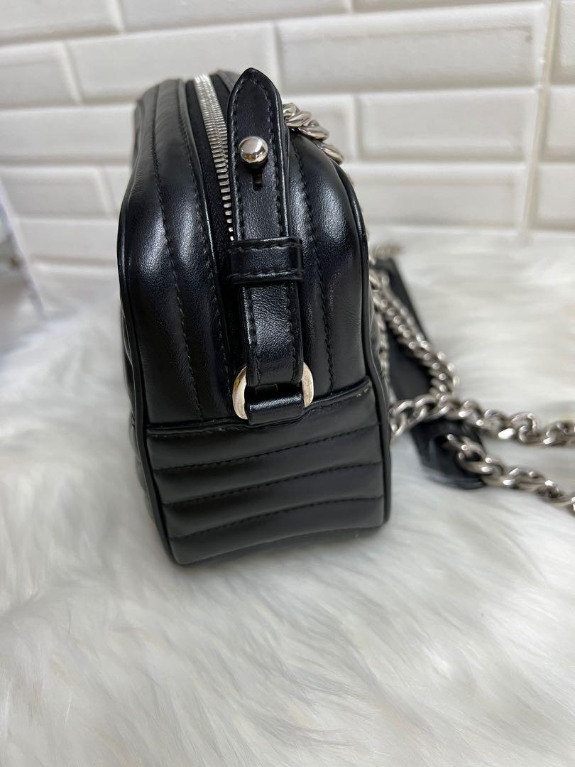 Authentic Prada Diagramme Crossbody Bag In Black Leather, Luxury, Bags