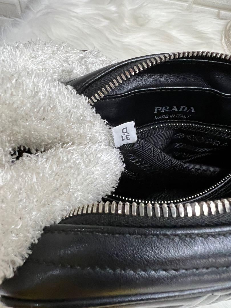 Authentic Prada Diagramme Crossbody Bag In Black Leather, Luxury, Bags