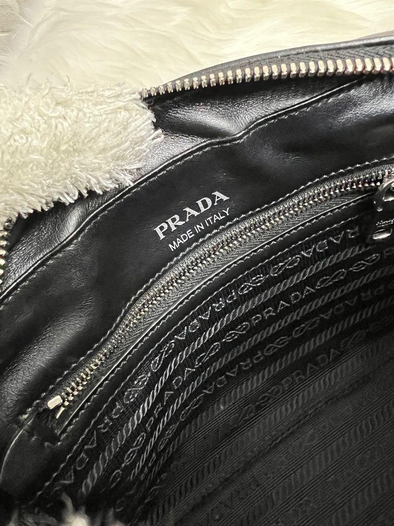 Authentic Prada Diagramme Crossbody Bag In Black Leather, Luxury, Bags