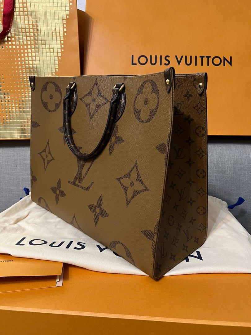 Louis Vuitton Monogram Giant Reverse Canvas Onthego GM Tote