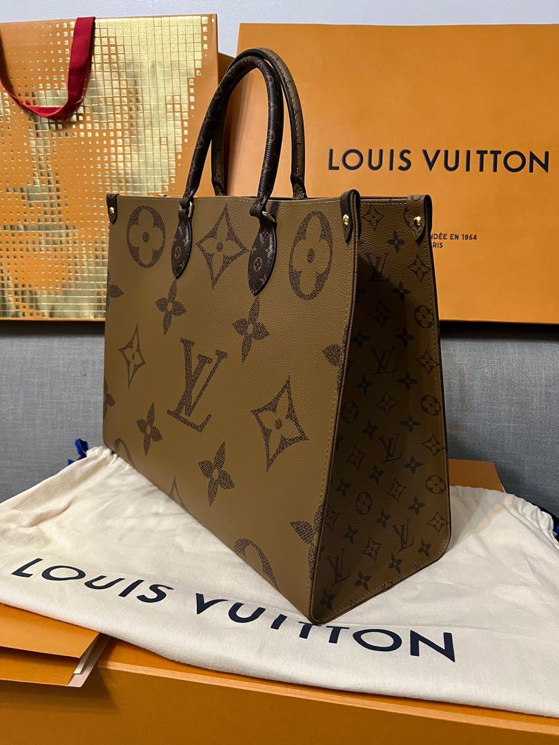 Unboxing LOUIS VUITTON ONTHEGO tote GM Giant reverse Monogram 