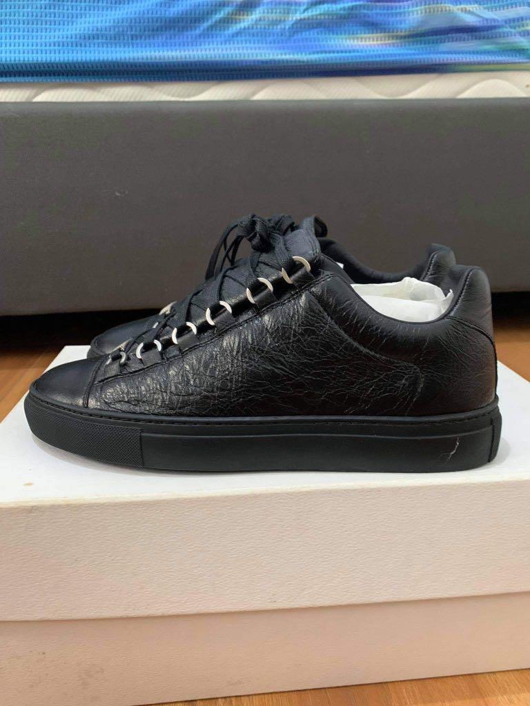 balenciaga arena low black men's