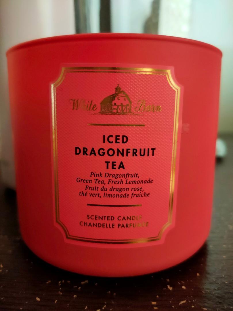Bath and body works candle iced dragonfruit tea, Beauty & Personal Care