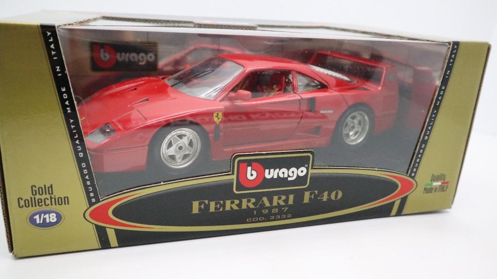 BBURAGO 1:18 Ferrari F40 1987 Cod. 3332 Gold Collection 法拉利 