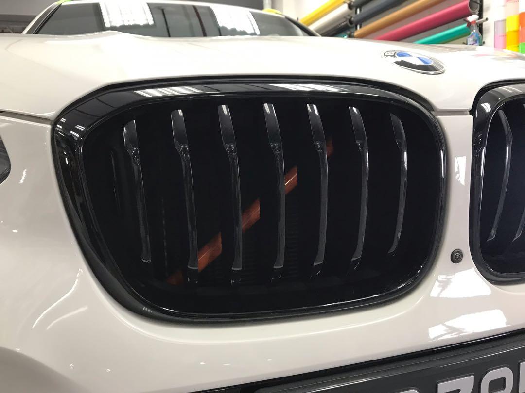 BMW Front grill bar sticker wrap, Car Accessories, Accessories on Carousell