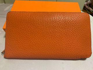 BN calf leather long wallet