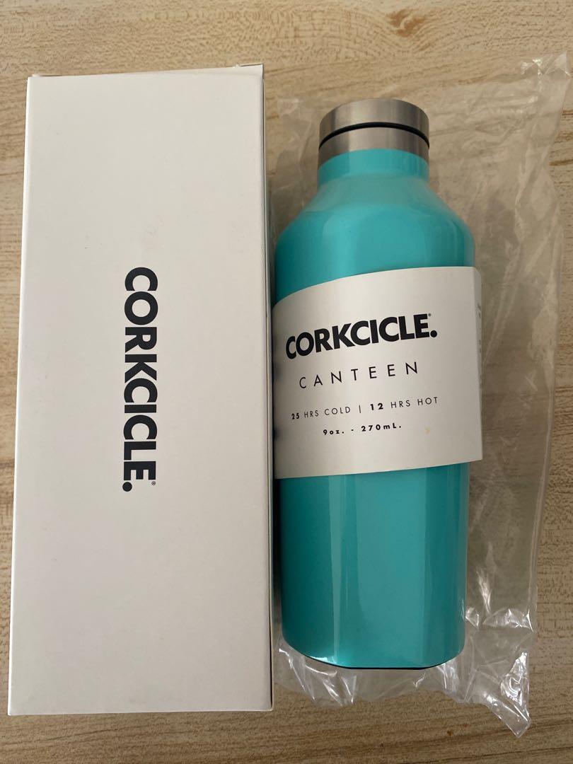 BNEW CORKCICLE Canteen Gloss Turquoise 9oz (Category: Water Bottles & Tumblers) located in Quezon City. Submitted by cam000 (Listing ID 1136894995, Image 2). Description: Cool for 25hrs, hot for 12 hrs Triple-insulated With “Camille” engraving RFS: Too many tumblers.