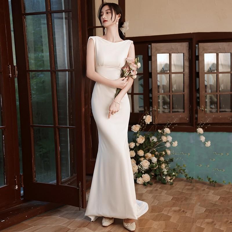 White evening dresses for weddings clearance