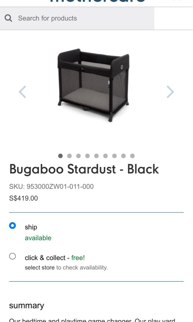 Bugaboo Travel Cot, Babies & Kids, Baby Nursery & Kids Furniture, Cots