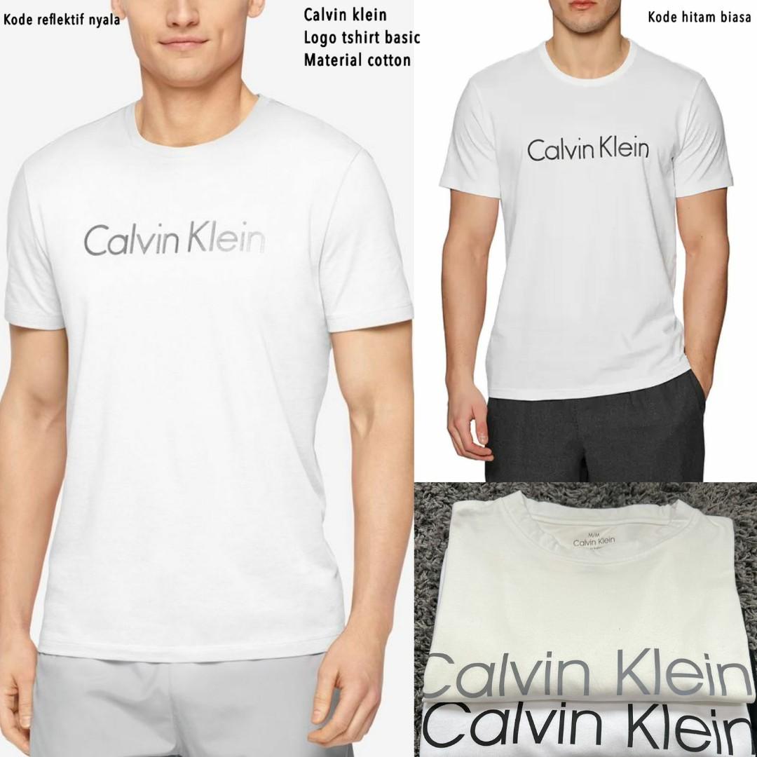 Calvin Klein logo basic tshirt, Fesyen 