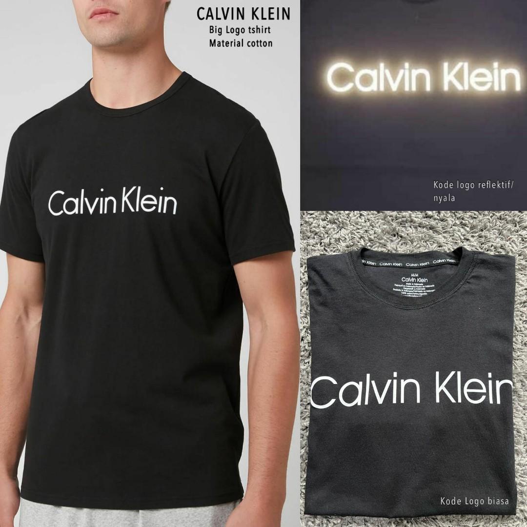 Calvin Klein logo basic tshirt, Fesyen 