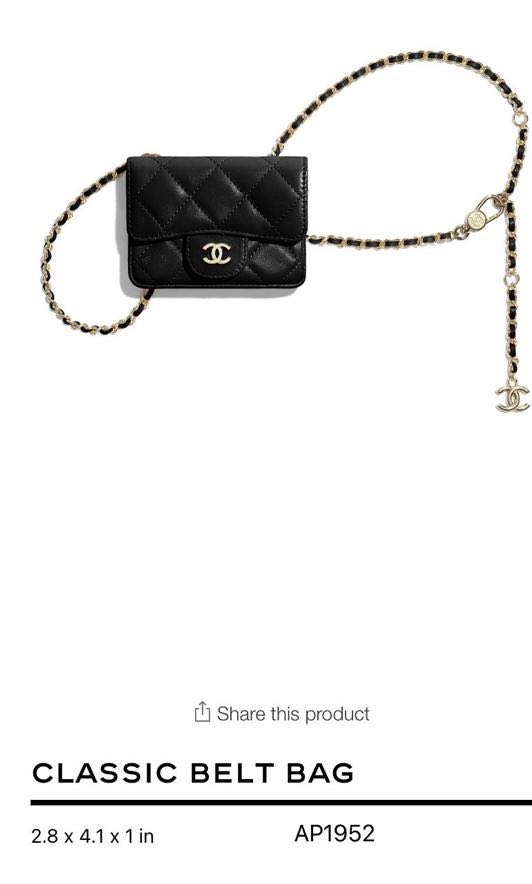 Chanel belt bag black store
