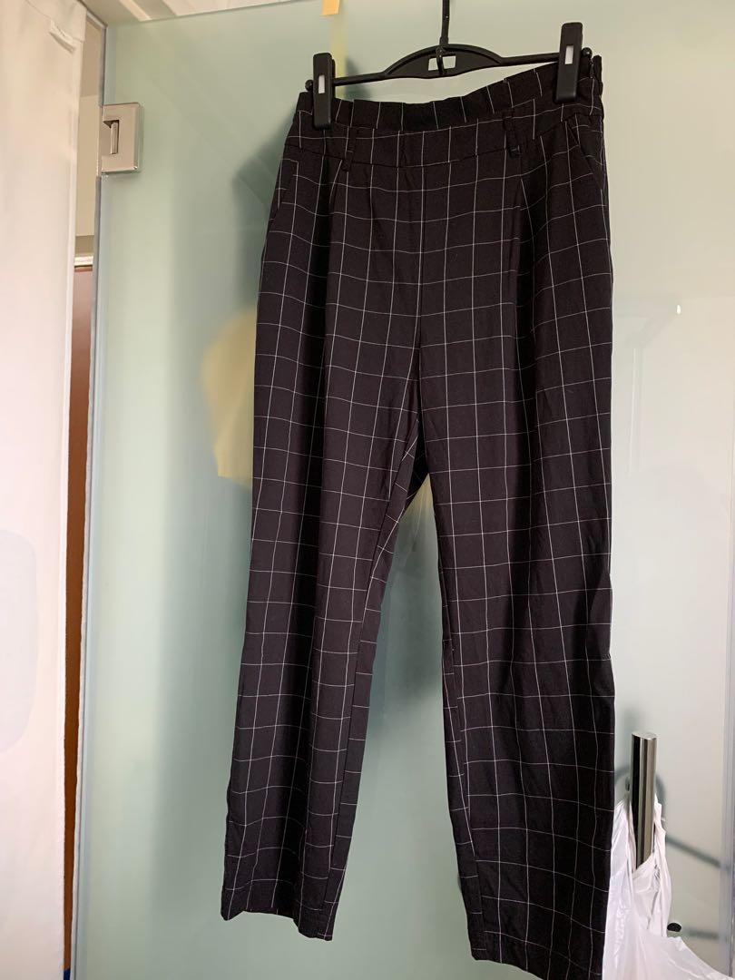 checkered office wear pants - size M 