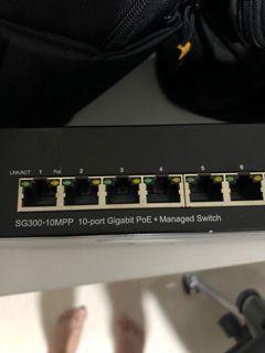 Cisco SG300-10MPP (PoE+ budget 124w) switch